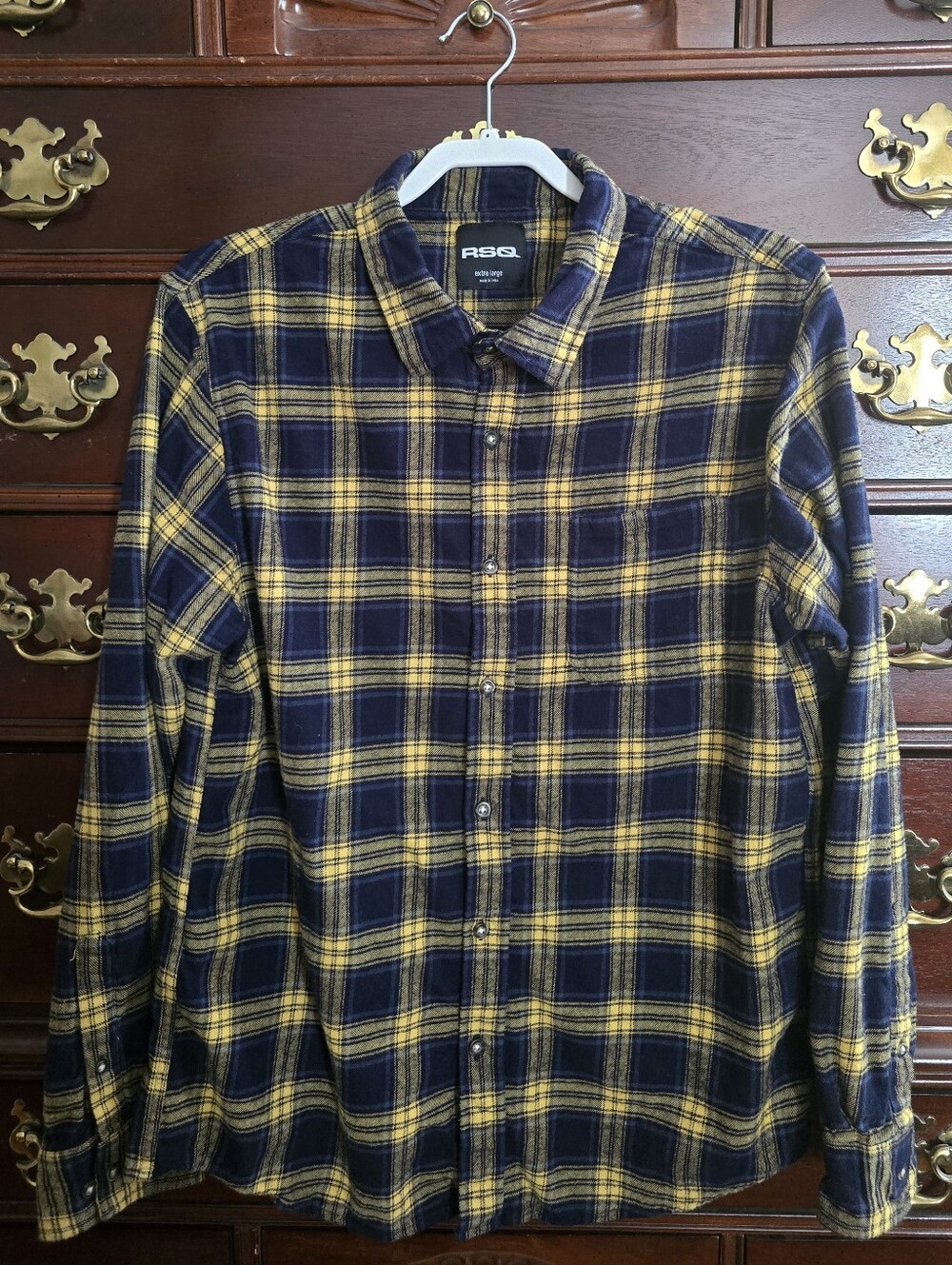 RSQ Mens Long Sleeve Flannel Shirt